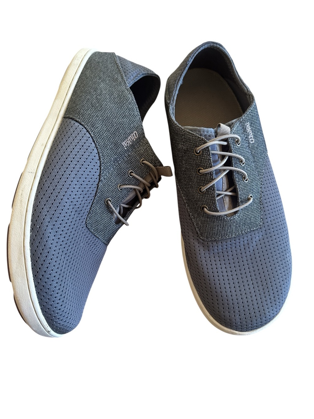 Okulai Nohea Moku Men’s Charcoal Gray No Tie Boat Shoes 9.5